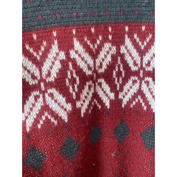 Vintage Spettro 80s 90s Ugly Christmas Gray Red Sweater Size Medium - Picture 3 of 8